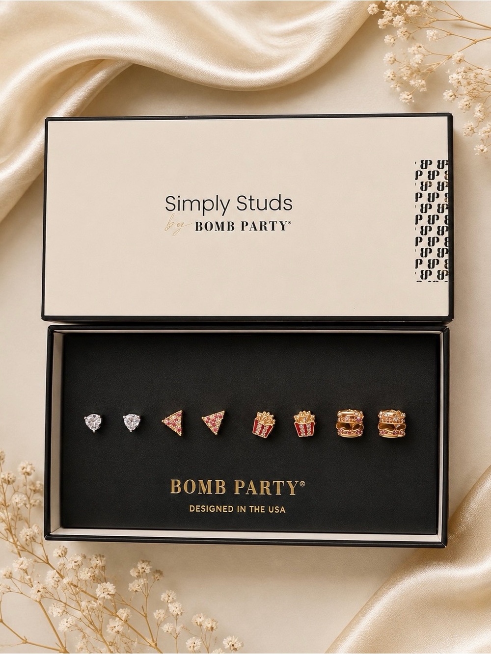 Bomb Party Simply Studs  “I only have Fries for You“ Earring Set